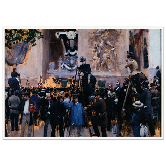 Les funérailles de Victor Hugo, place de l’Étoile (1er juin 1885) (1885) Art Print | Jean Beraud - Framed Poster - 30x40 cm / 12x16″ - Black frame