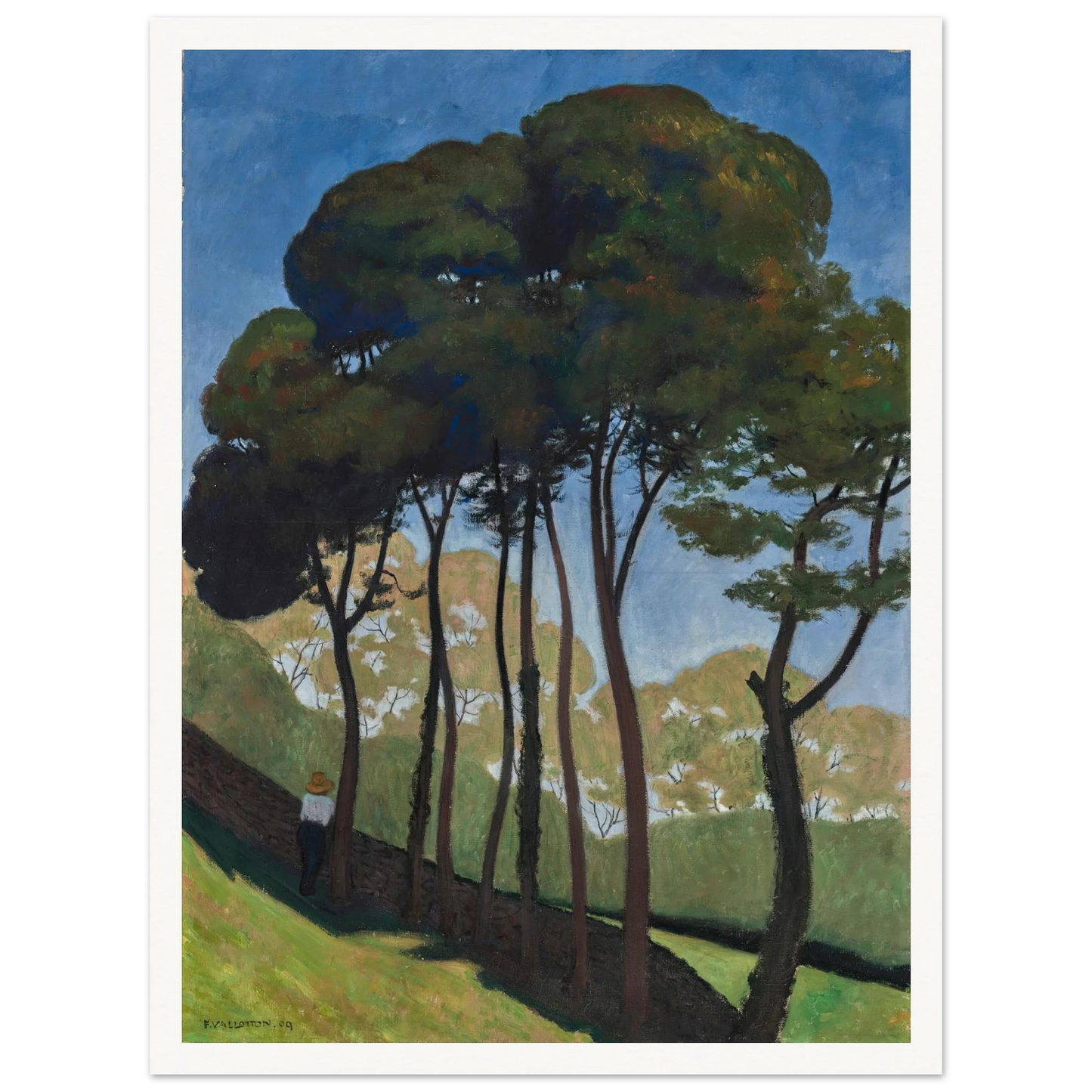 Les Grands Arbres, environs d’Honfleur (1909) Art Print | Felix Vallotton - Framed Poster - 30x40 cm / 12x16″ - Black frame