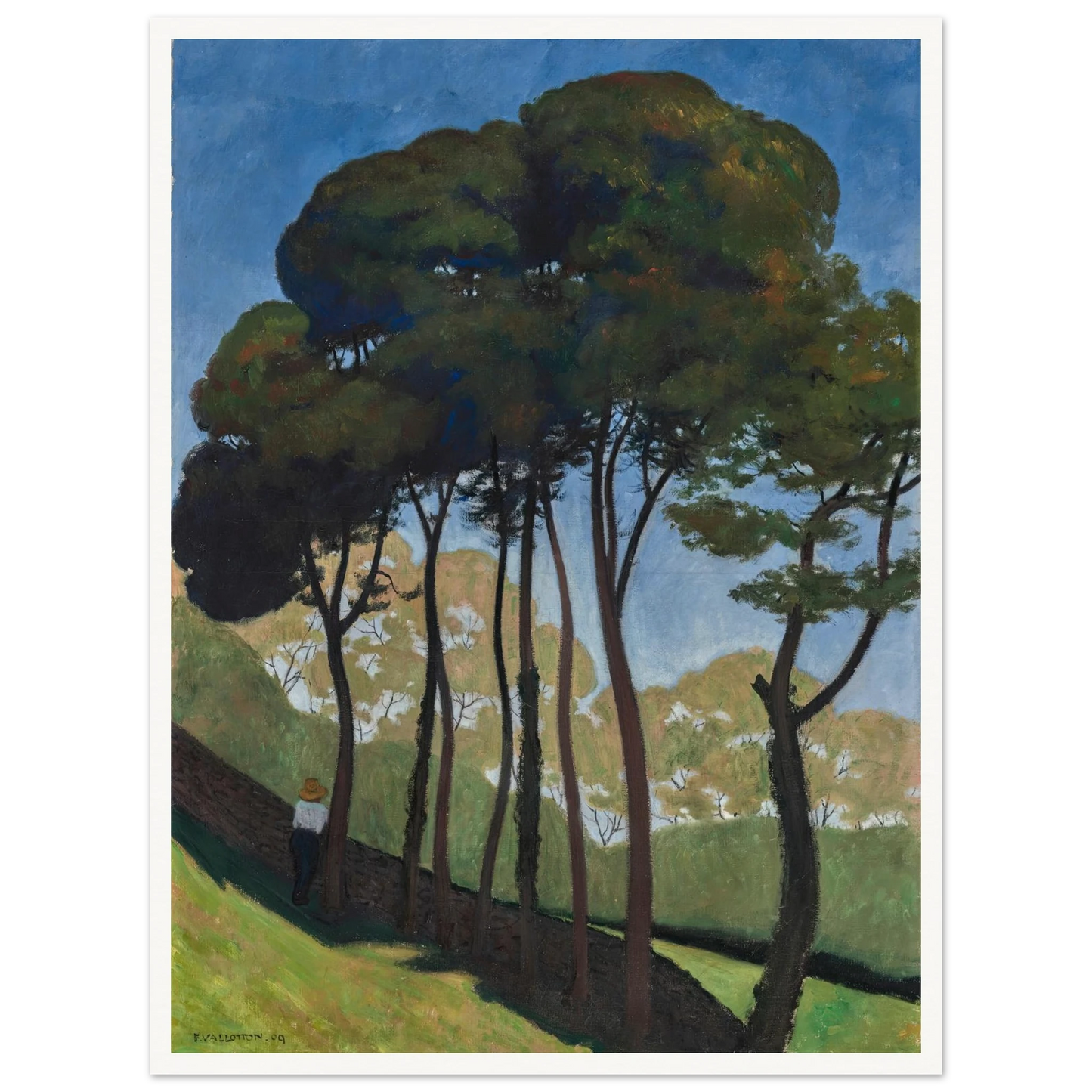 Les Grands Arbres, environs d’Honfleur (1909) Art Print | Felix Vallotton - Framed Poster - 30x40 cm / 12x16″ - Black frame