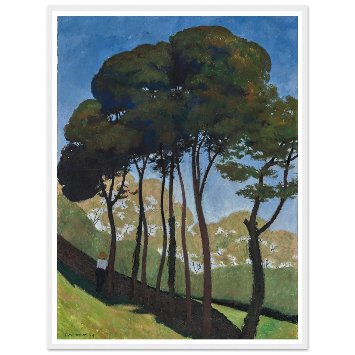Les Grands Arbres, environs d’Honfleur (1909) Art Print | Felix Vallotton - Framed Poster - 30x40 cm / 12x16″ - Black frame