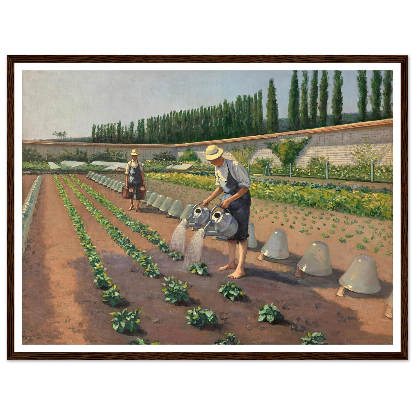 Les Jardiniers (1877) Art Print | Gustave Caillebotte - Framed Poster - 30x40 cm / 12x16″ - Black frame