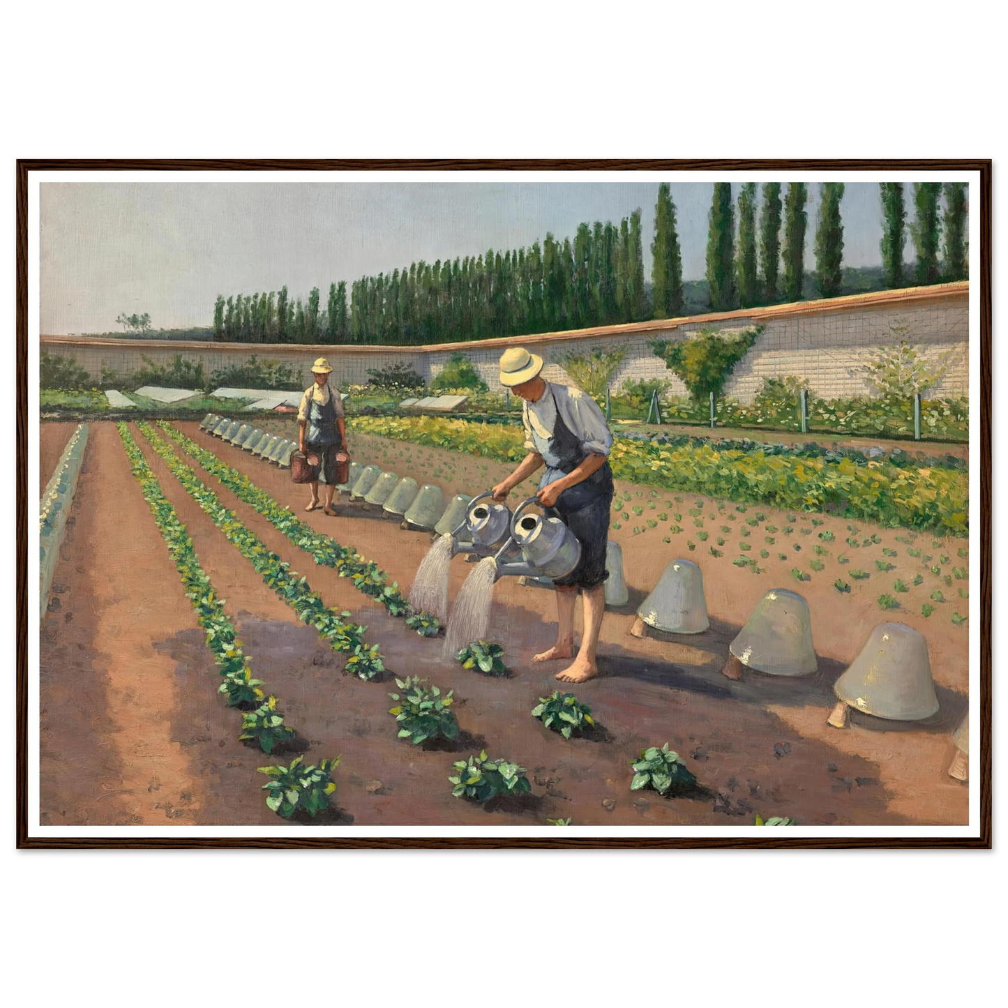 Les Jardiniers (1877) Art Print | Gustave Caillebotte - Framed Poster - 30x40 cm / 12x16″ - Black frame