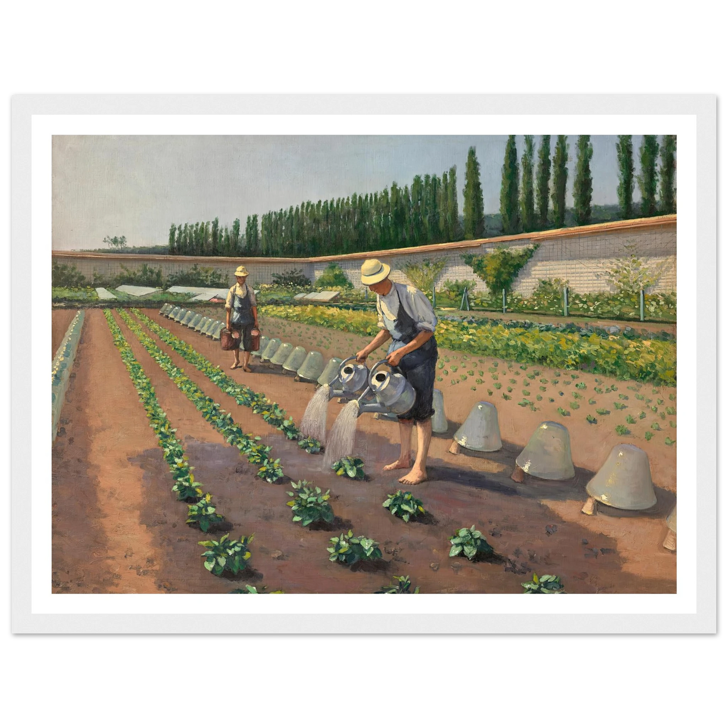 Les Jardiniers (1877) Art Print | Gustave Caillebotte - Framed Poster - 30x40 cm / 12x16″ - Black frame