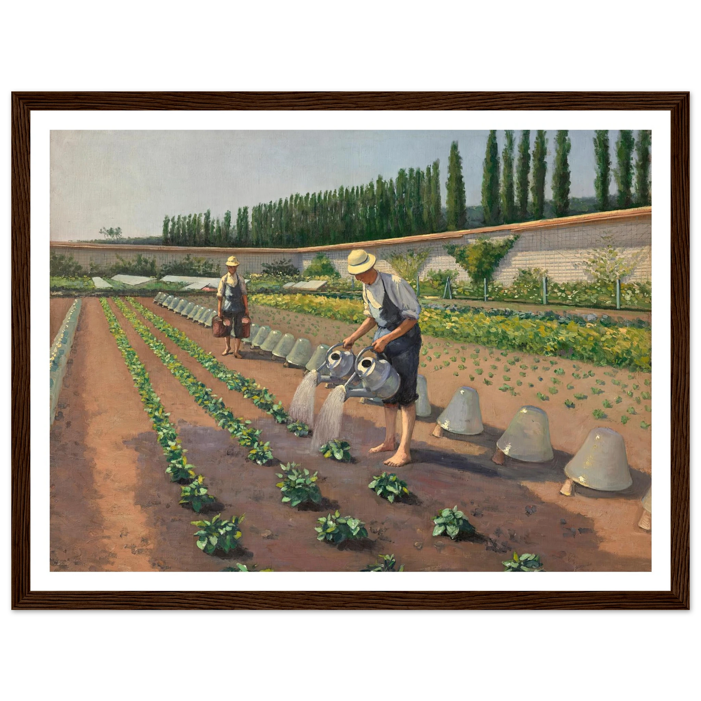 Les Jardiniers (1877) Art Print | Gustave Caillebotte - Framed Poster - 30x40 cm / 12x16″ - Black frame