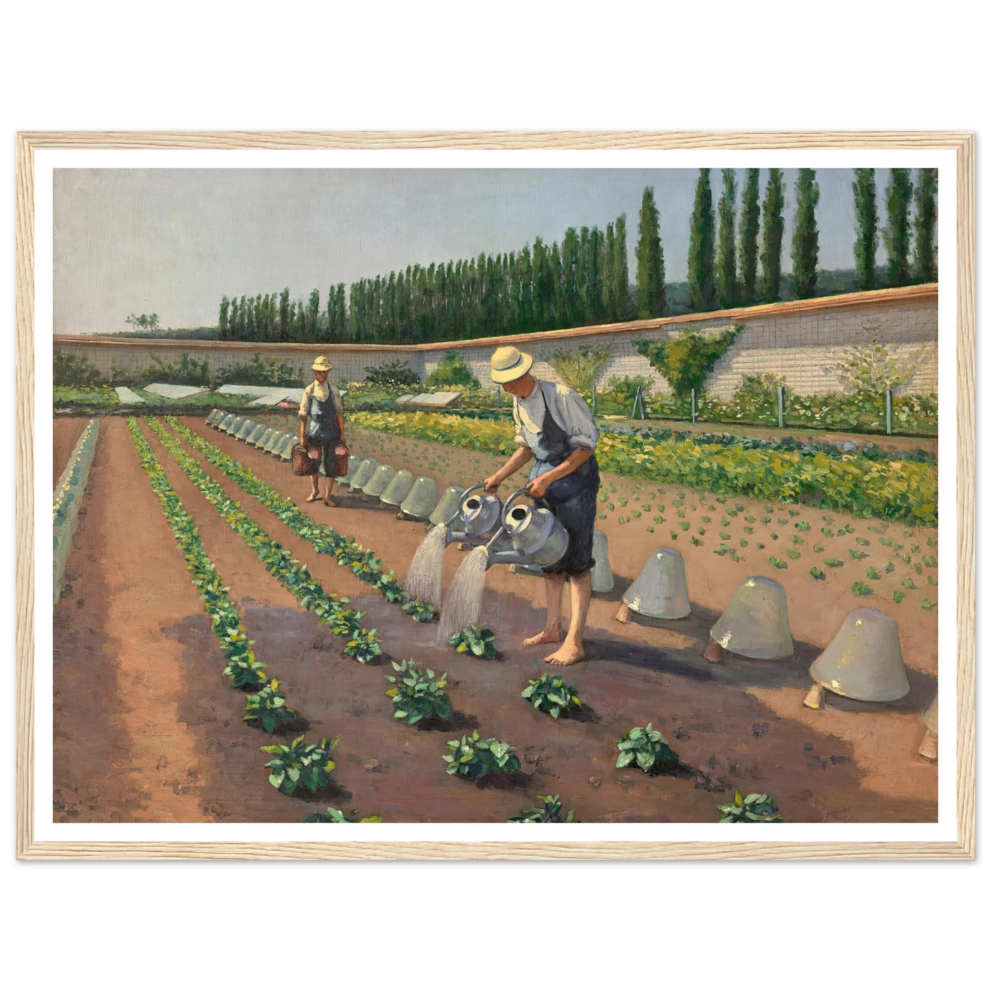 Les Jardiniers (1877) Art Print | Gustave Caillebotte - Framed Poster - 30x40 cm / 12x16″ - Black frame