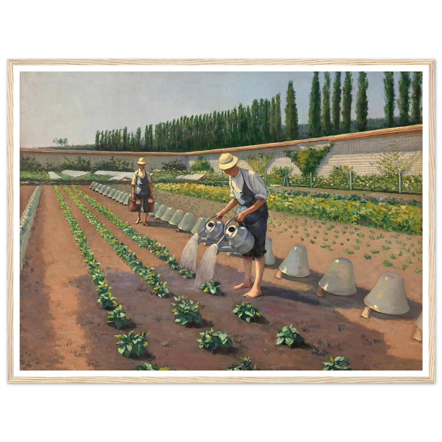 Les Jardiniers (1877) Art Print | Gustave Caillebotte - Framed Poster - 30x40 cm / 12x16″ - Black frame