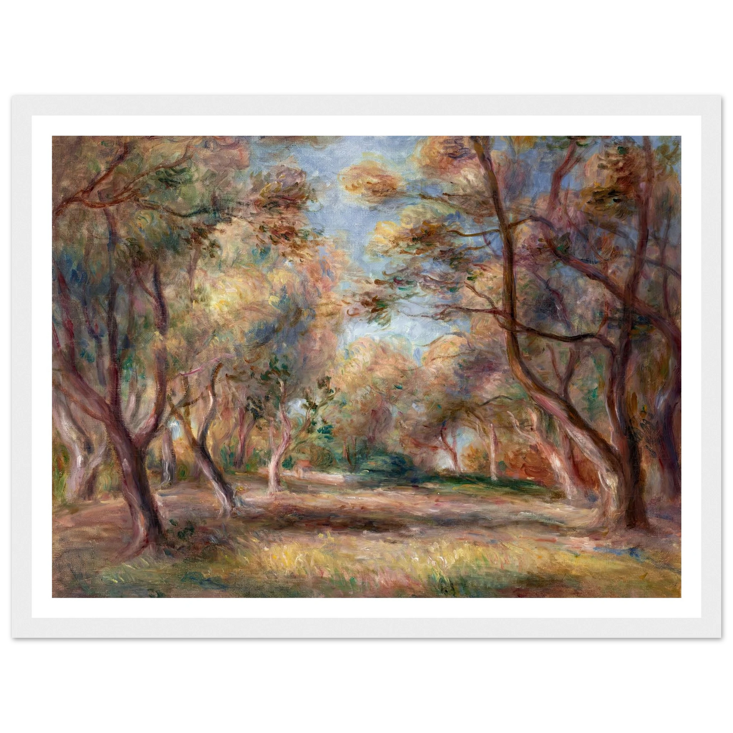 Les oliviers à Cagnes Art Print | Pierre Auguste Renoir - Framed Poster - 30x40 cm / 12x16″ - Black frame