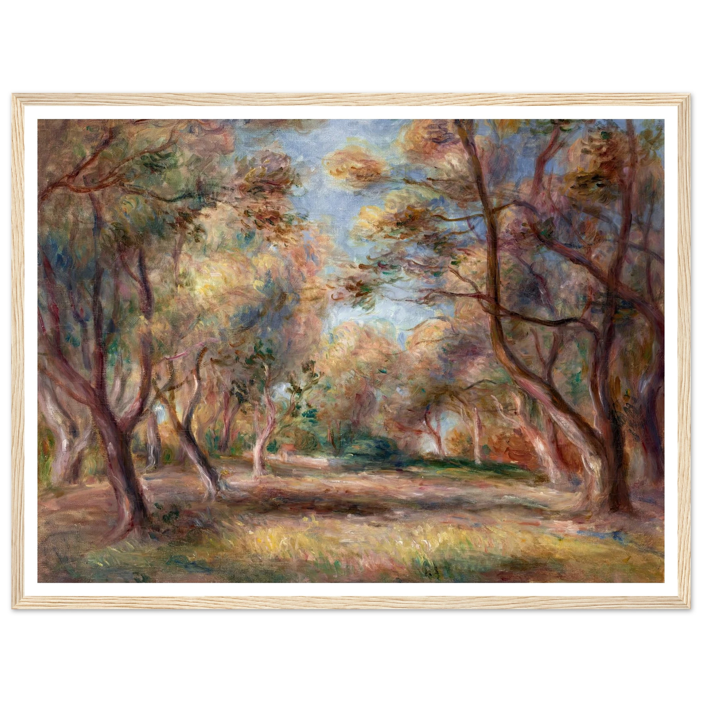 Les oliviers à Cagnes Art Print | Pierre Auguste Renoir - Framed Poster - 30x40 cm / 12x16″ - Black frame