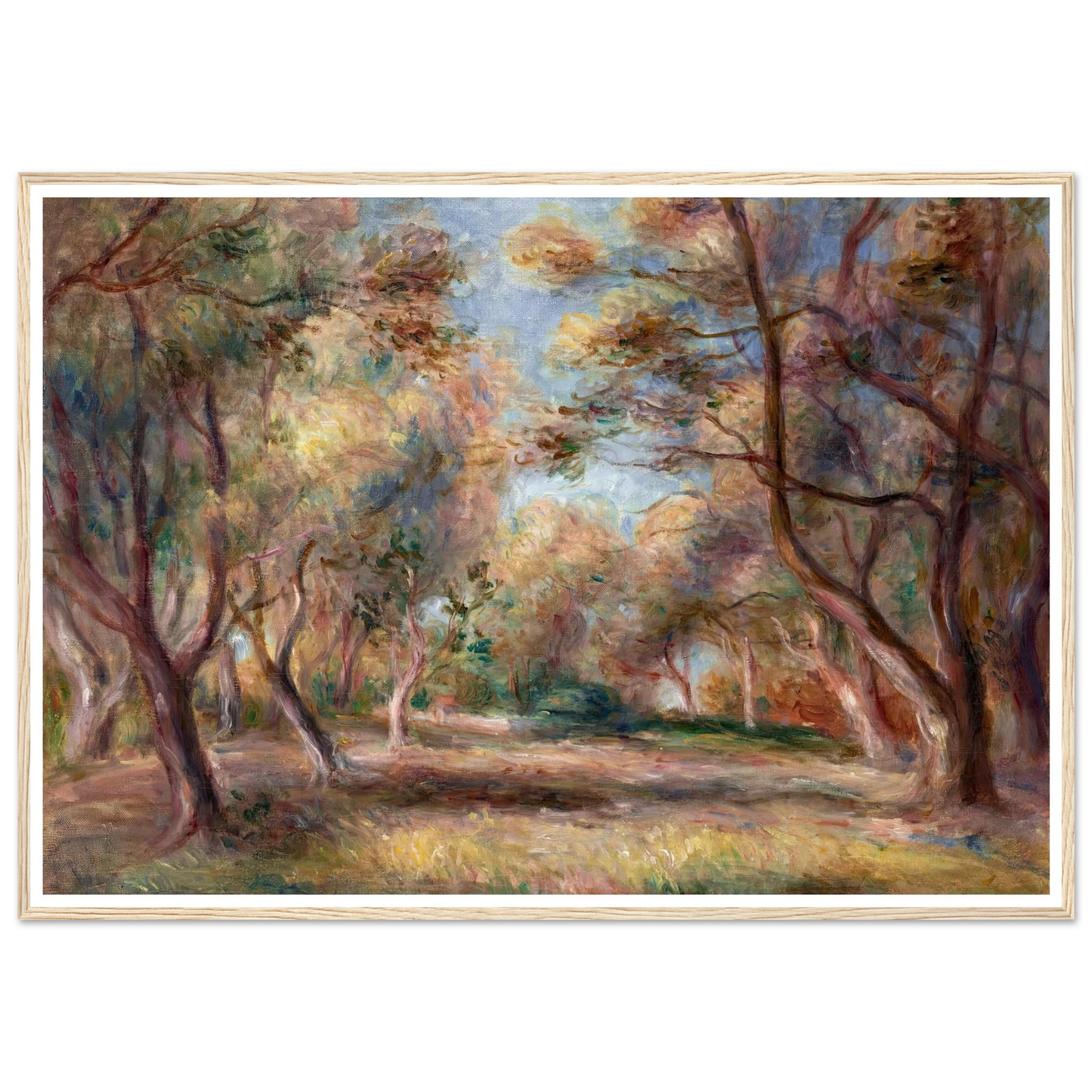 Les oliviers à Cagnes Art Print | Pierre Auguste Renoir - Framed Poster - 30x40 cm / 12x16″ - Black frame