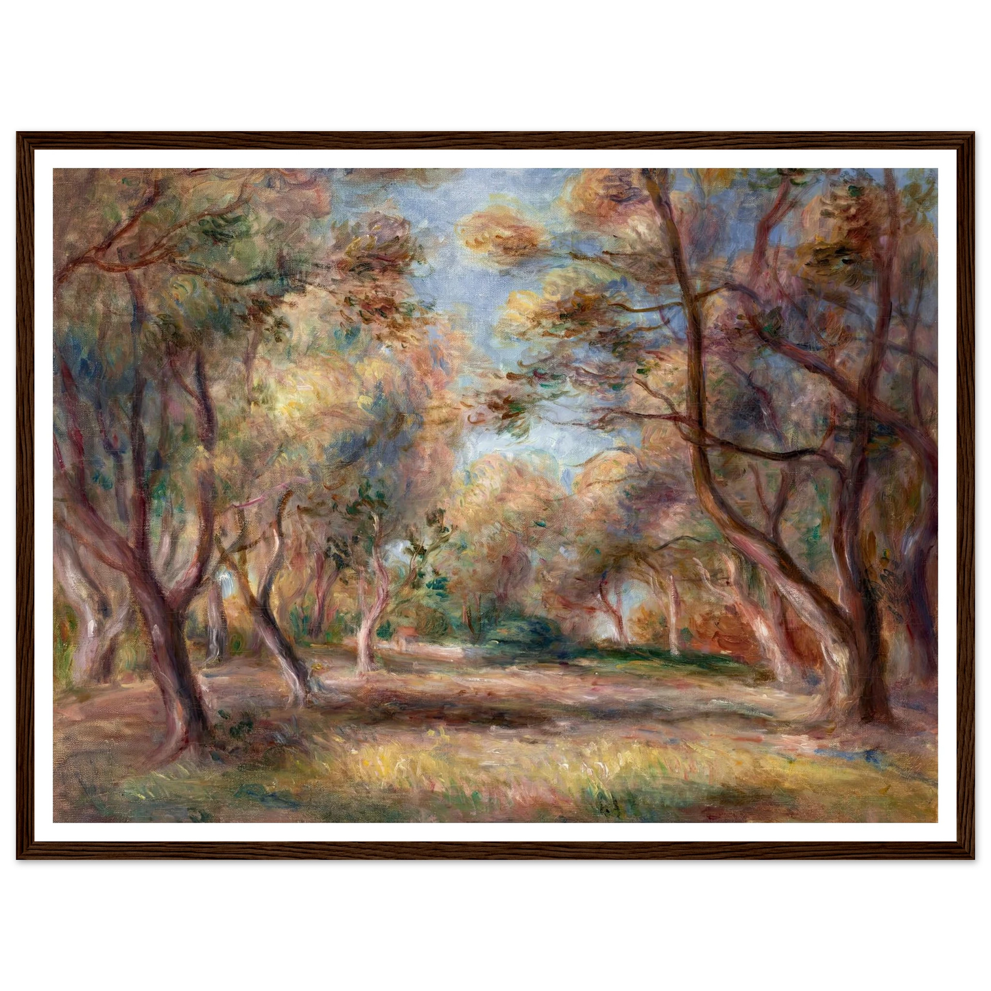 Les oliviers à Cagnes Art Print | Pierre Auguste Renoir - Framed Poster - 30x40 cm / 12x16″ - Black frame