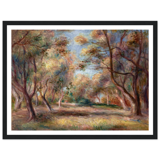 Les oliviers à Cagnes Art Print | Pierre Auguste Renoir - Framed Poster - 30x40 cm / 12x16″ - Black frame