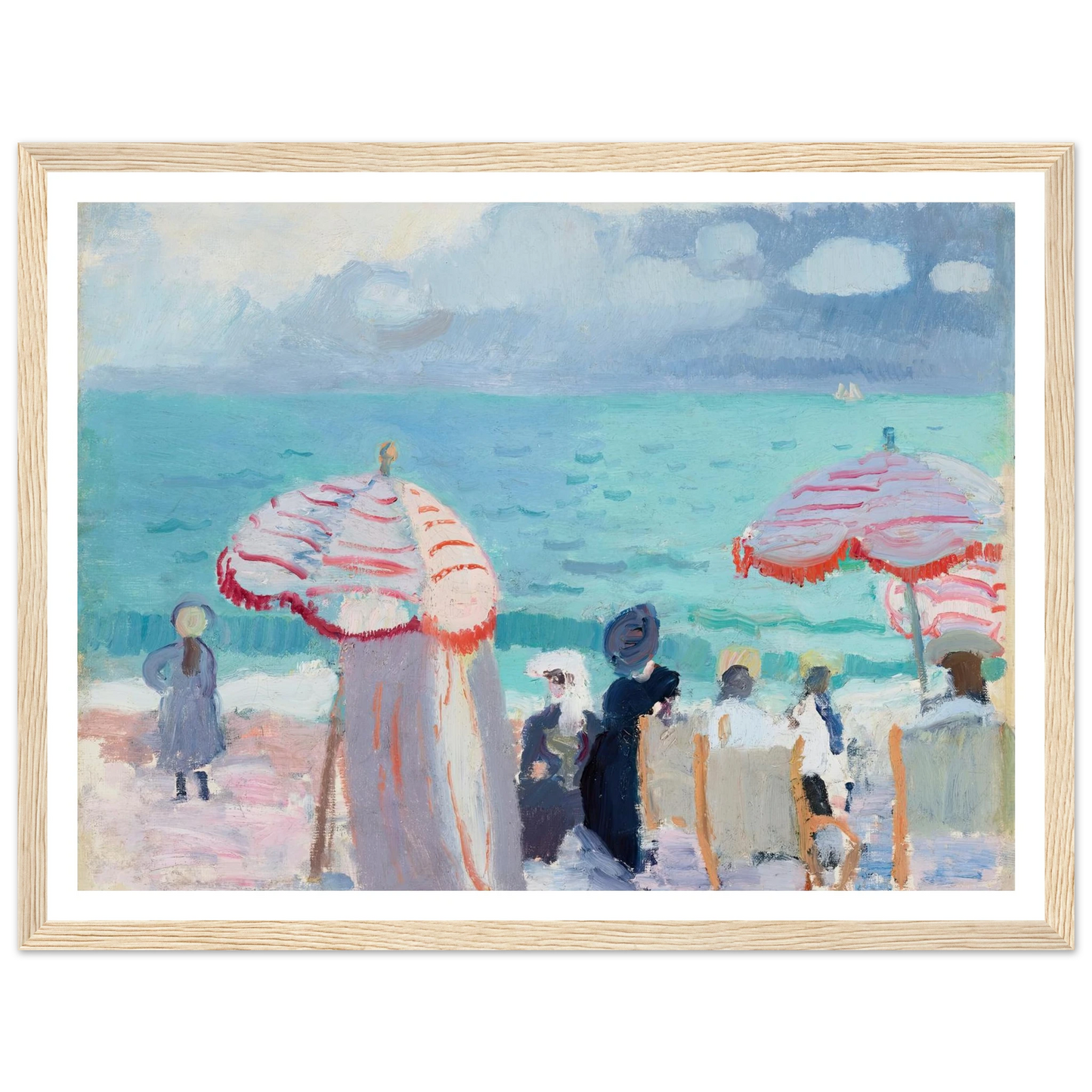 Les Parasols (1905) Art Print | Raoul Dufy - Framed Poster - 30x40 cm / 12x16″ - Black frame