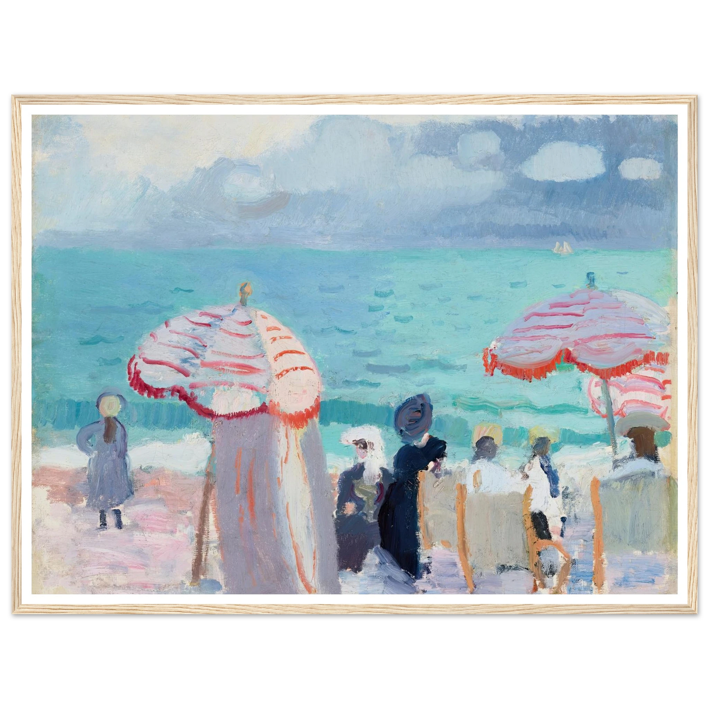 Les Parasols (1905) Art Print | Raoul Dufy - Framed Poster - 30x40 cm / 12x16″ - Black frame