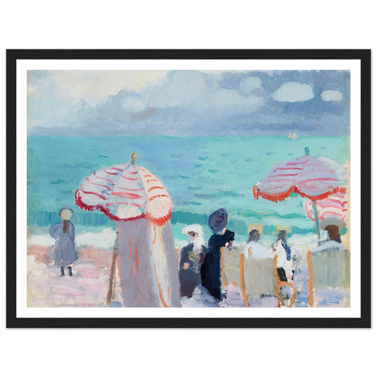 Les Parasols (1905) Art Print | Raoul Dufy - Framed Poster - 30x40 cm / 12x16″ - Black frame
