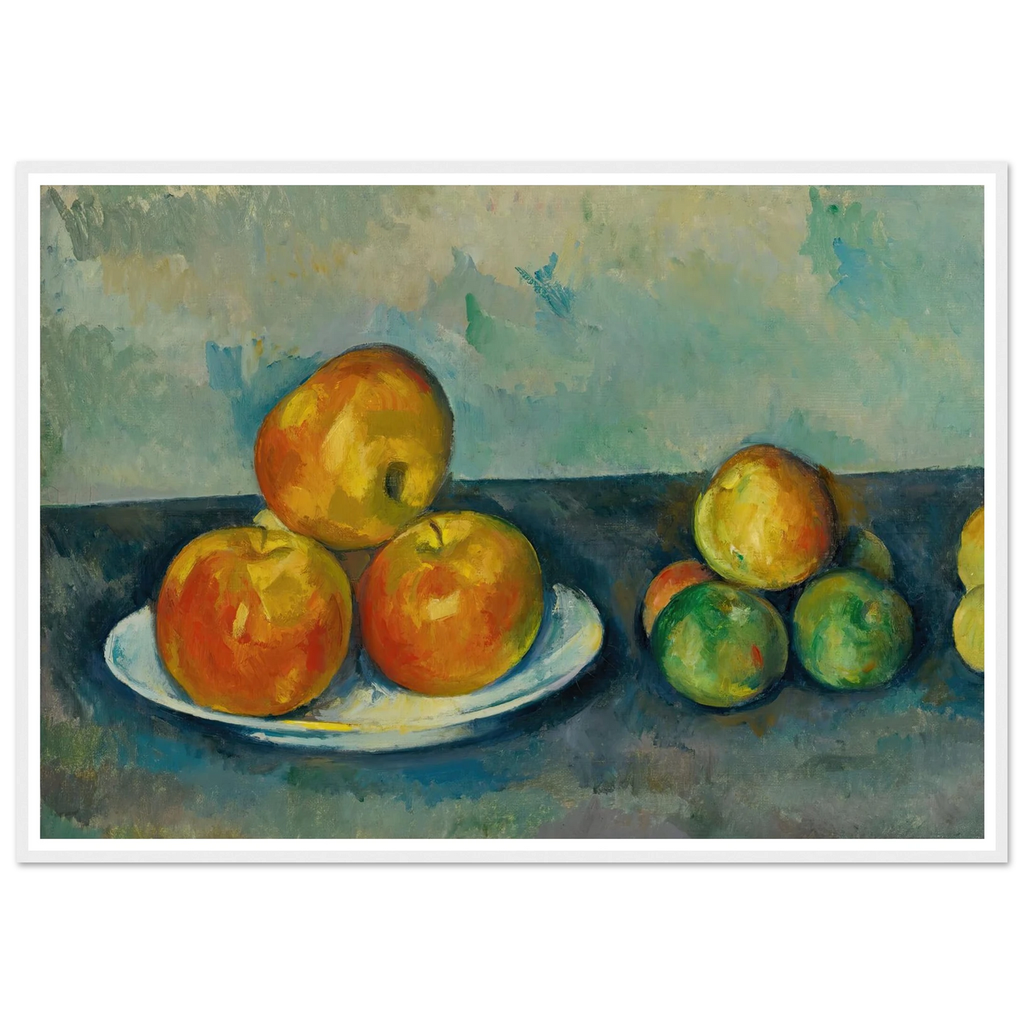 Les Pommes (1889-90) Art Print | Paul Cezanne - Framed Poster - 30x40 cm / 12x16″ - Black frame