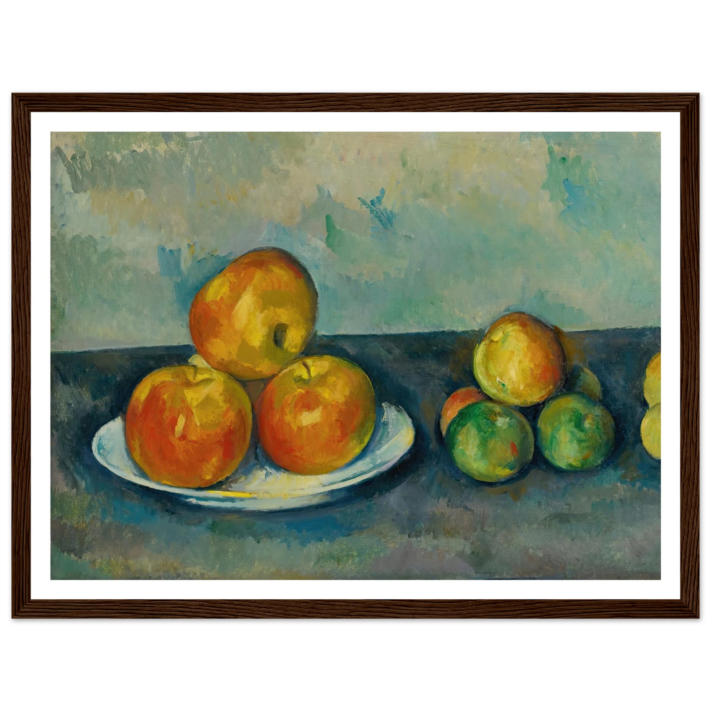 Les Pommes (1889-90) Art Print | Paul Cezanne - Framed Poster - 30x40 cm / 12x16″ - Black frame
