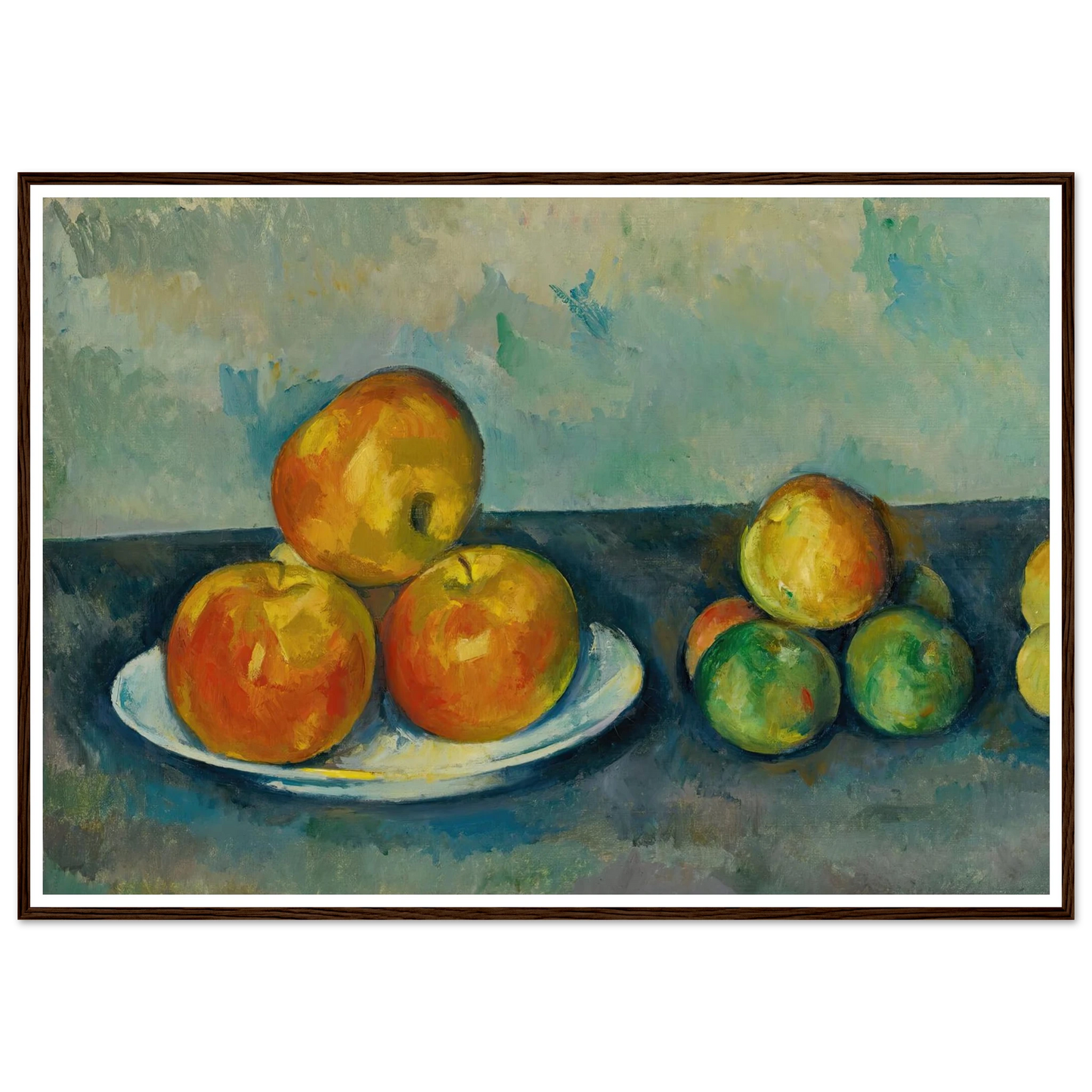 Les Pommes (1889-90) Art Print | Paul Cezanne - Framed Poster - 30x40 cm / 12x16″ - Black frame