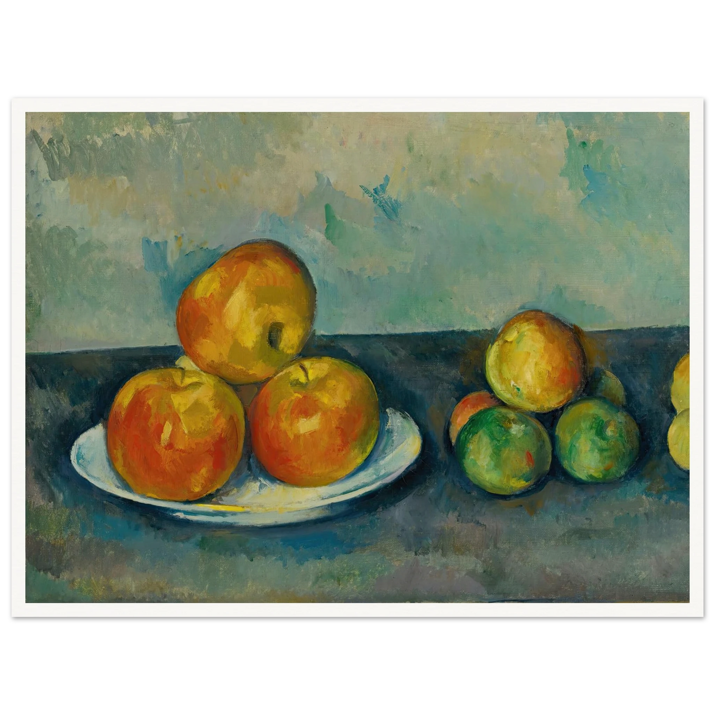 Les Pommes (1889-90) Art Print | Paul Cezanne - Framed Poster - 30x40 cm / 12x16″ - Black frame