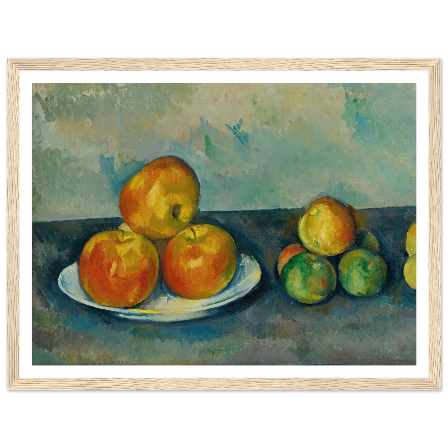 Les Pommes (1889-90) Art Print | Paul Cezanne - Framed Poster - 30x40 cm / 12x16″ - Black frame