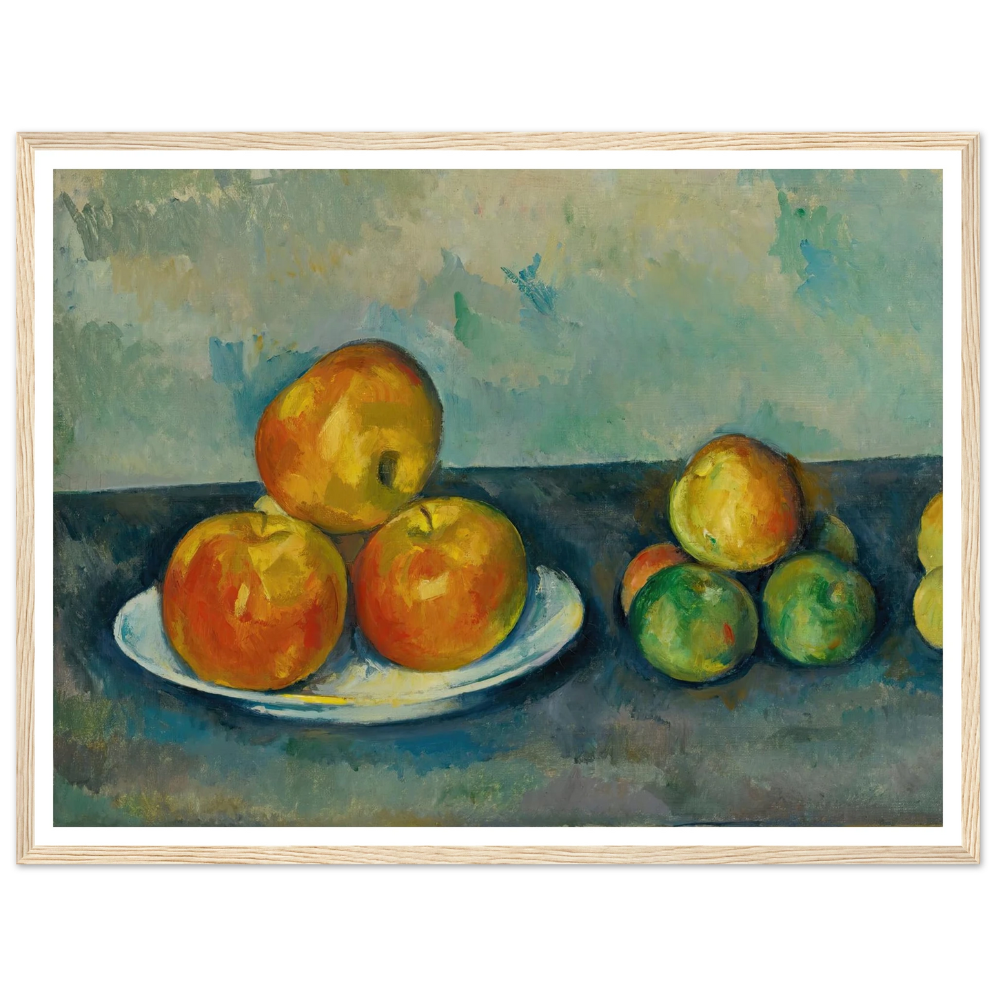 Les Pommes (1889-90) Art Print | Paul Cezanne - Framed Poster - 30x40 cm / 12x16″ - Black frame