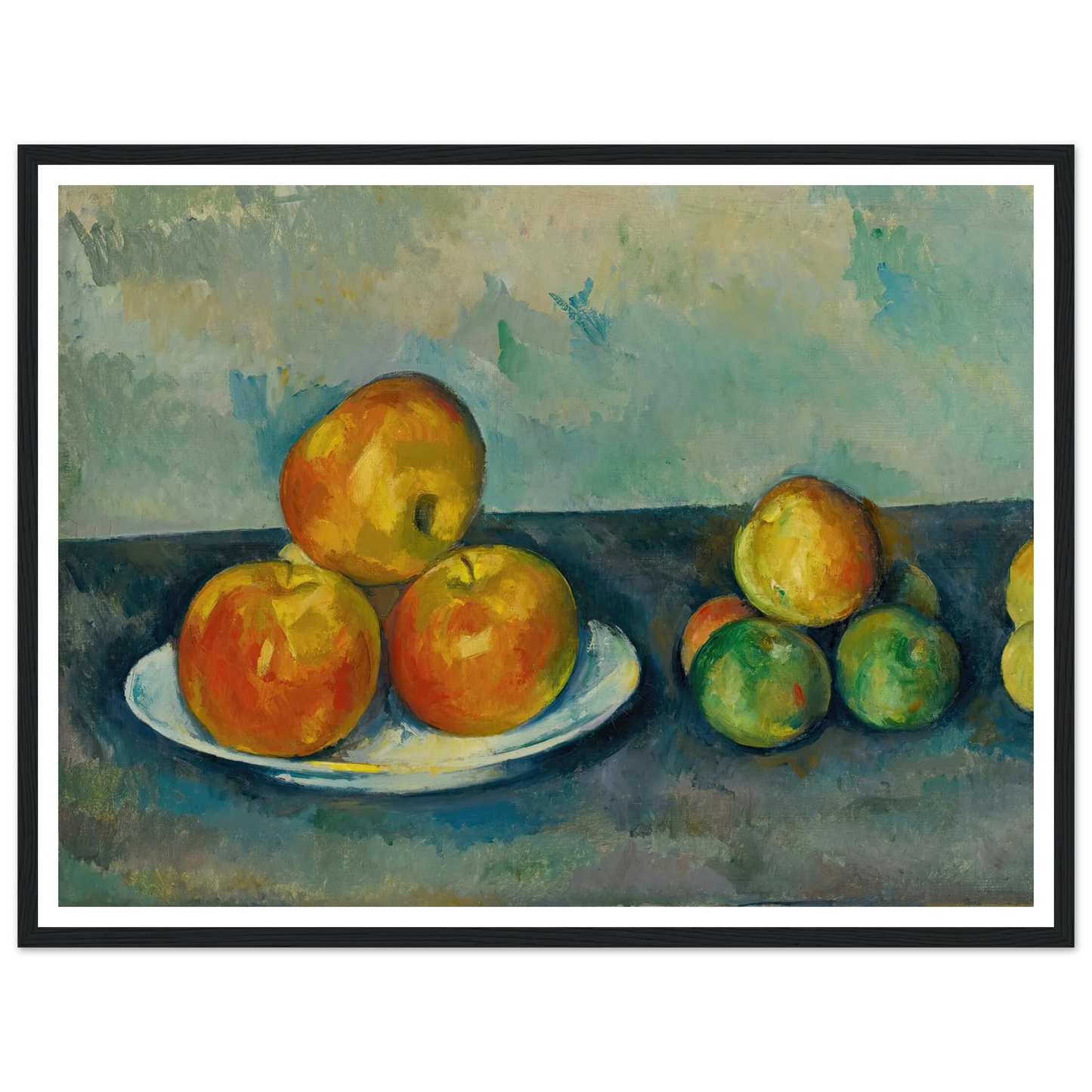 Les Pommes (1889-90) Art Print | Paul Cezanne - Framed Poster - 30x40 cm / 12x16″ - Black frame