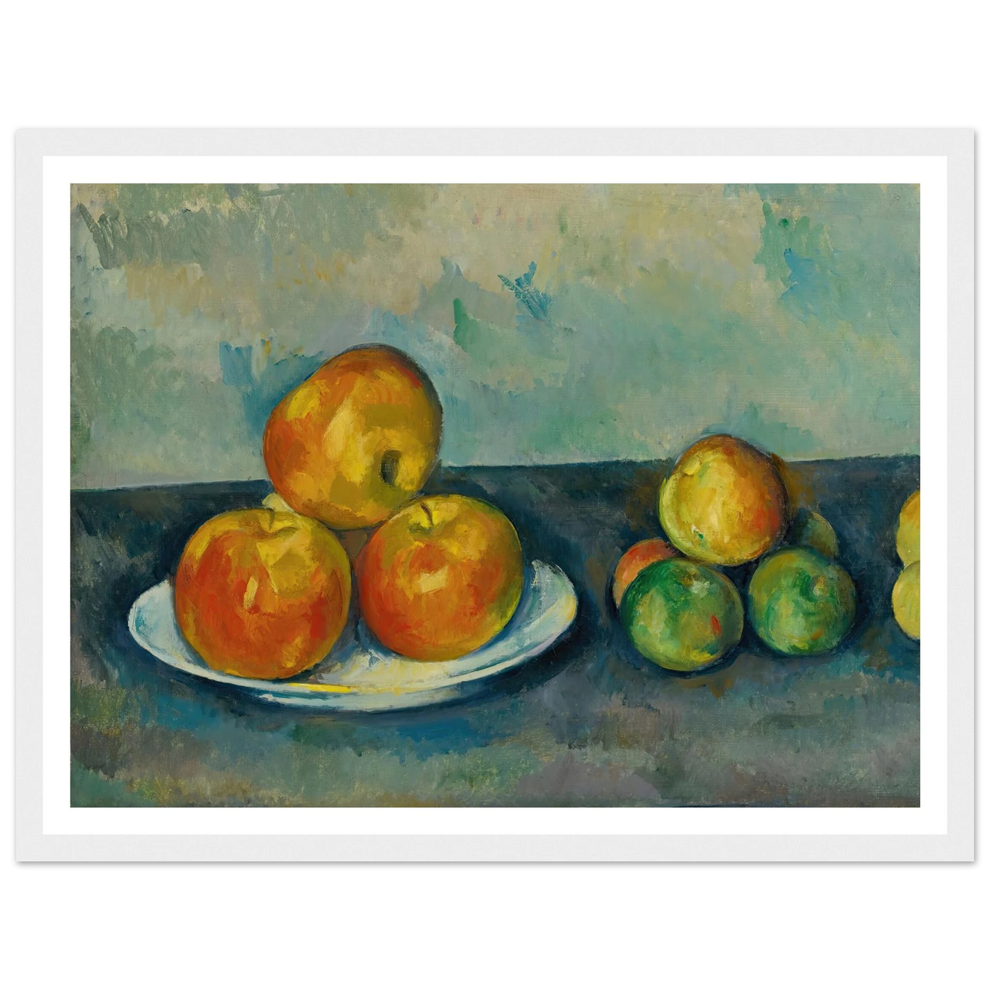 Les Pommes (1889-90) Art Print | Paul Cezanne - Framed Poster - 30x40 cm / 12x16″ - Black frame