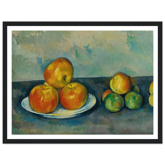 Les Pommes (1889-90) Art Print | Paul Cezanne - Framed Poster - 30x40 cm / 12x16″ - Black frame