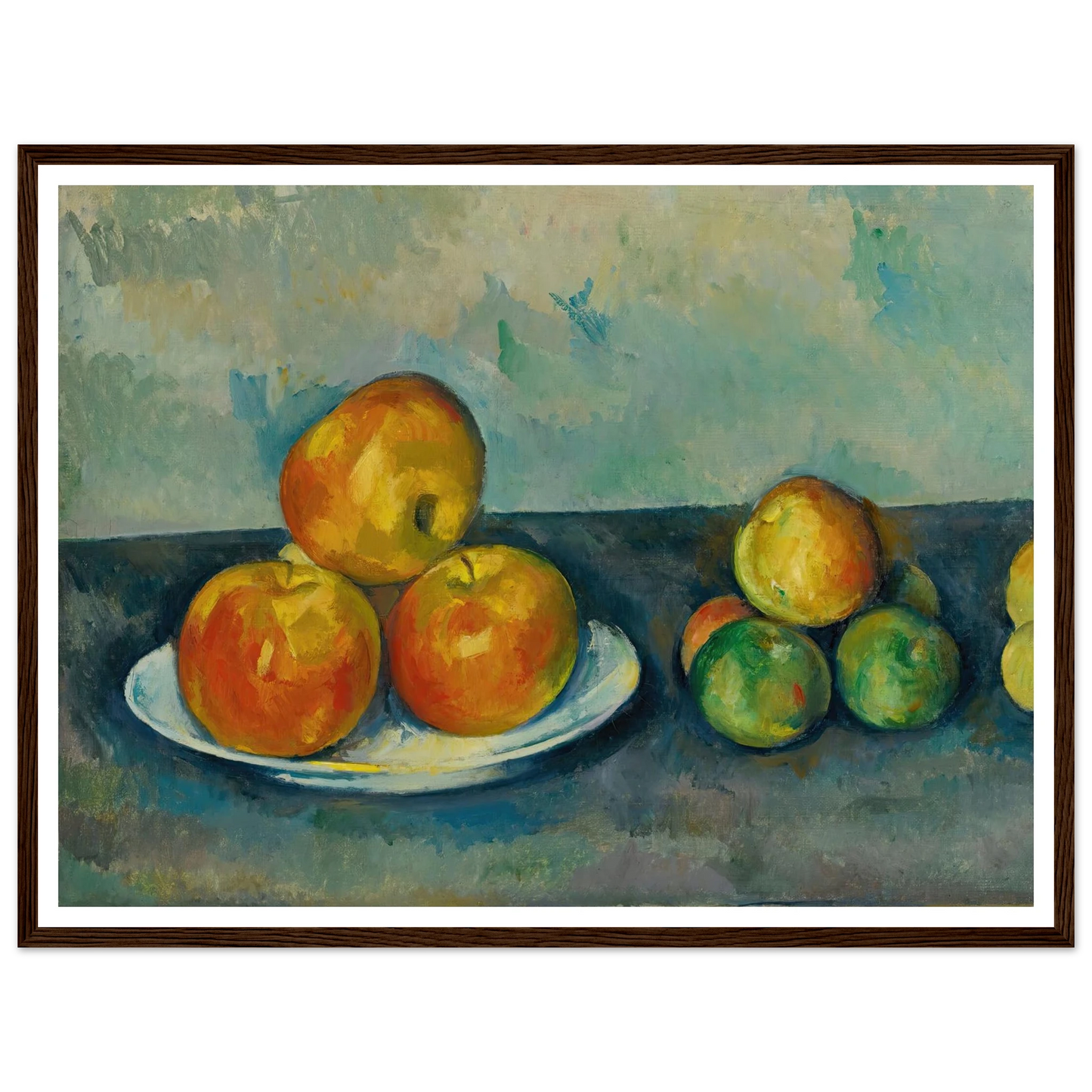 Les Pommes (1889-90) Art Print | Paul Cezanne - Framed Poster - 30x40 cm / 12x16″ - Black frame