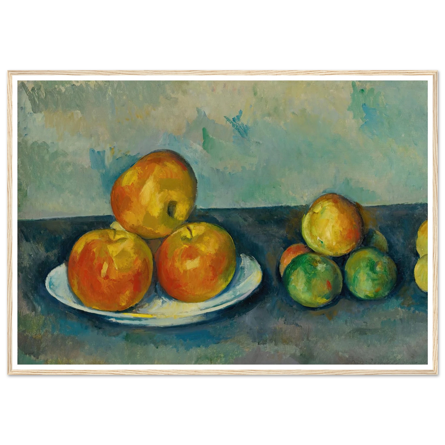 Les Pommes (1889-90) Art Print | Paul Cezanne - Framed Poster - 30x40 cm / 12x16″ - Black frame