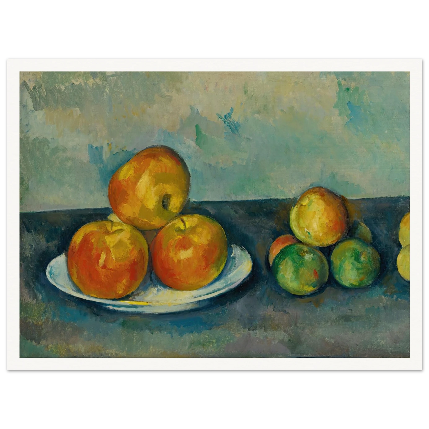 Les Pommes (1889-90) Art Print | Paul Cezanne - Framed Poster - 30x40 cm / 12x16″ - Black frame