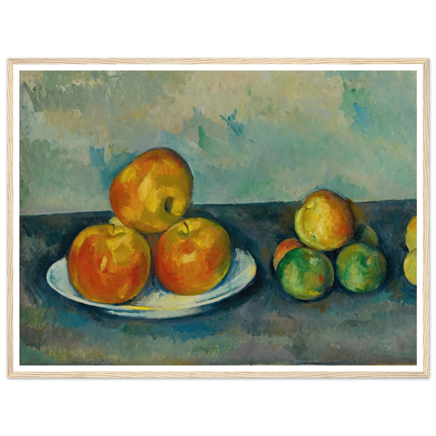 Les Pommes (1889-90) Art Print | Paul Cezanne - Framed Poster - 30x40 cm / 12x16″ - Black frame