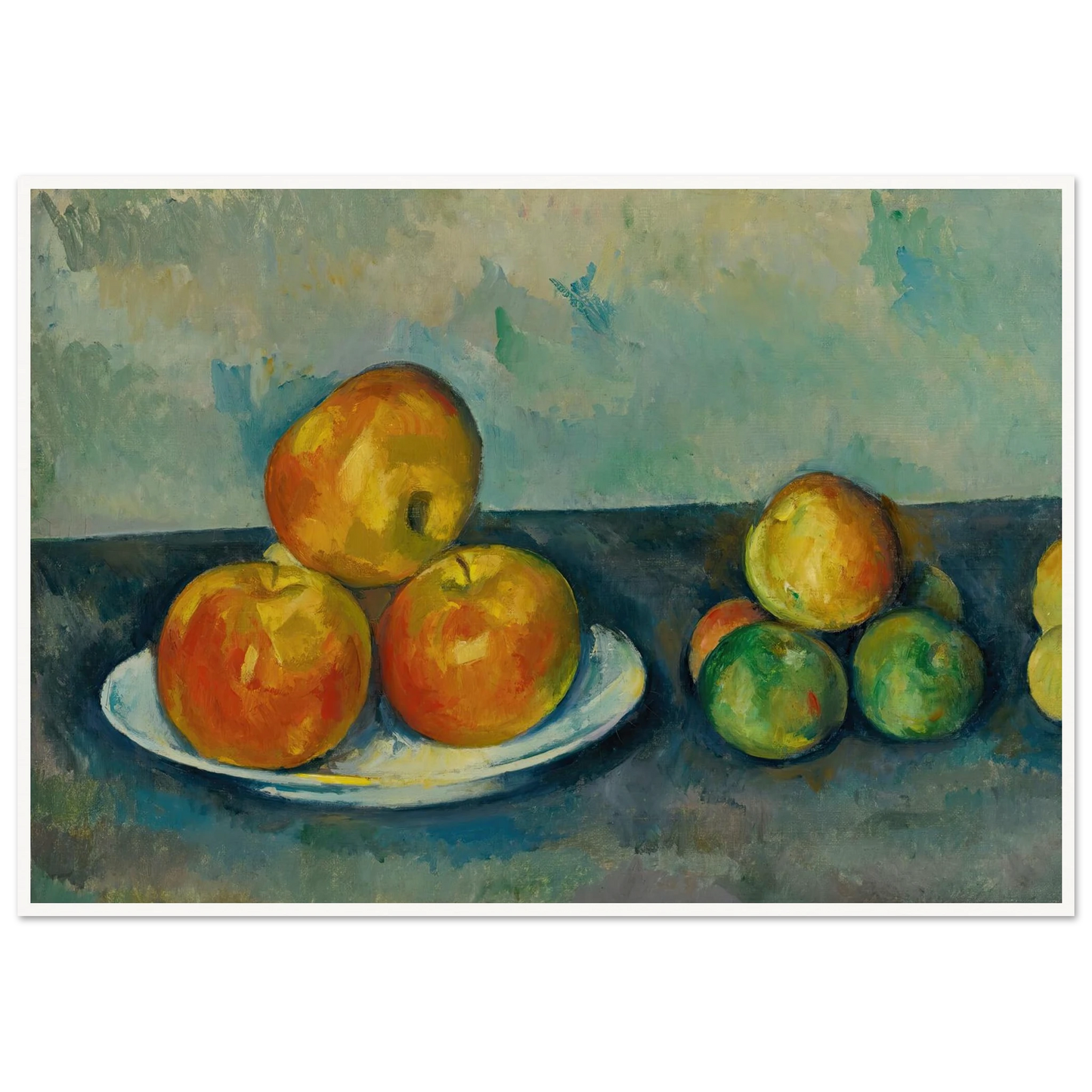 Les Pommes (1889-90) Art Print | Paul Cezanne - Framed Poster - 30x40 cm / 12x16″ - Black frame