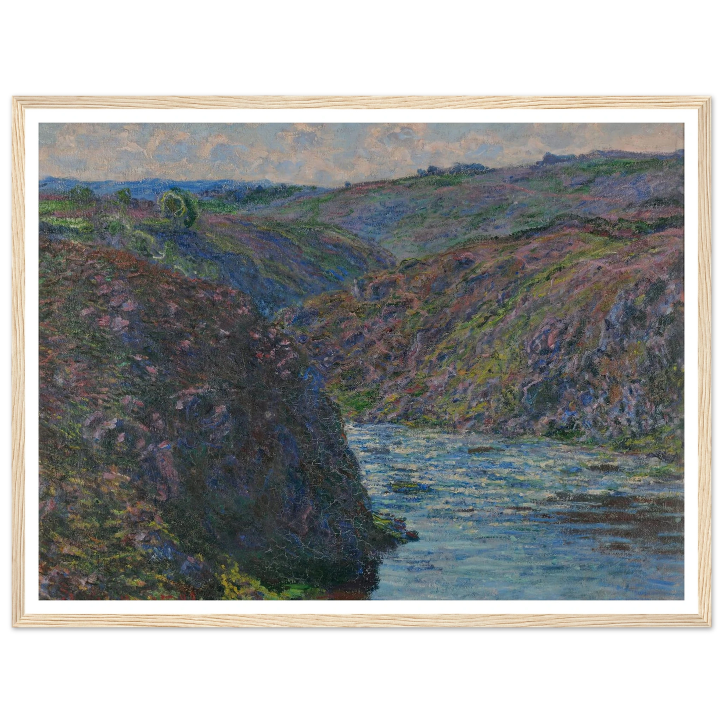 Les ravins de la Creuse (1889) Art Print | Claude Monet - Framed Poster - 30x40 cm / 12x16″ - Black frame