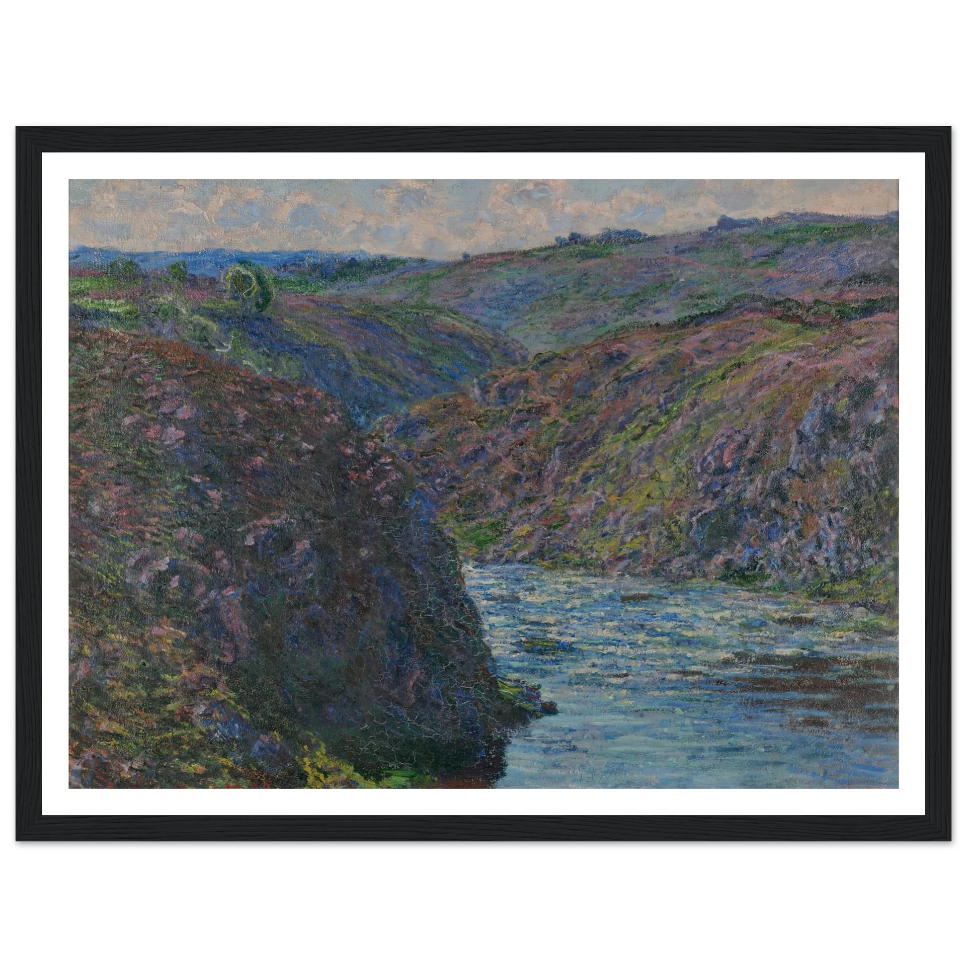 Les ravins de la Creuse (1889) Art Print | Claude Monet - Framed Poster - 30x40 cm / 12x16″ - Black frame