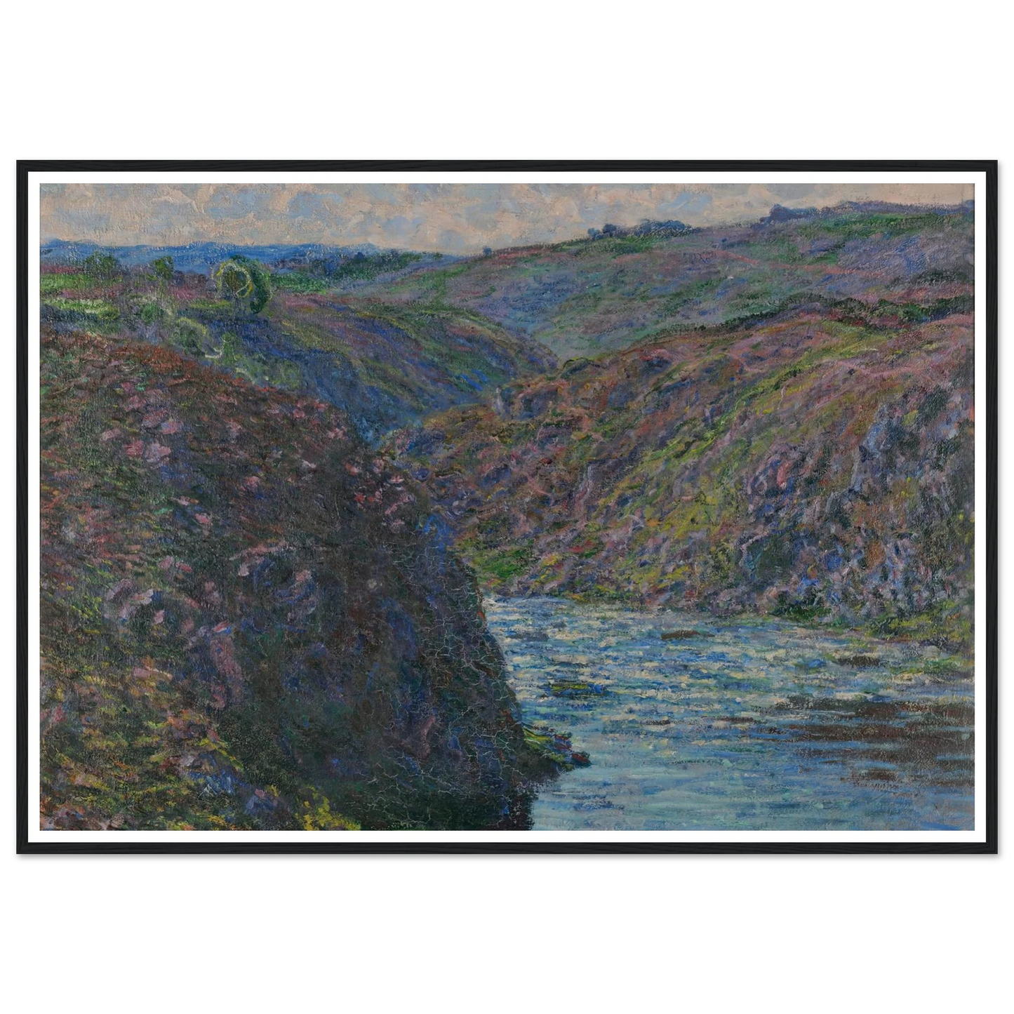 Les ravins de la Creuse (1889) Art Print | Claude Monet - Framed Poster - 30x40 cm / 12x16″ - Black frame