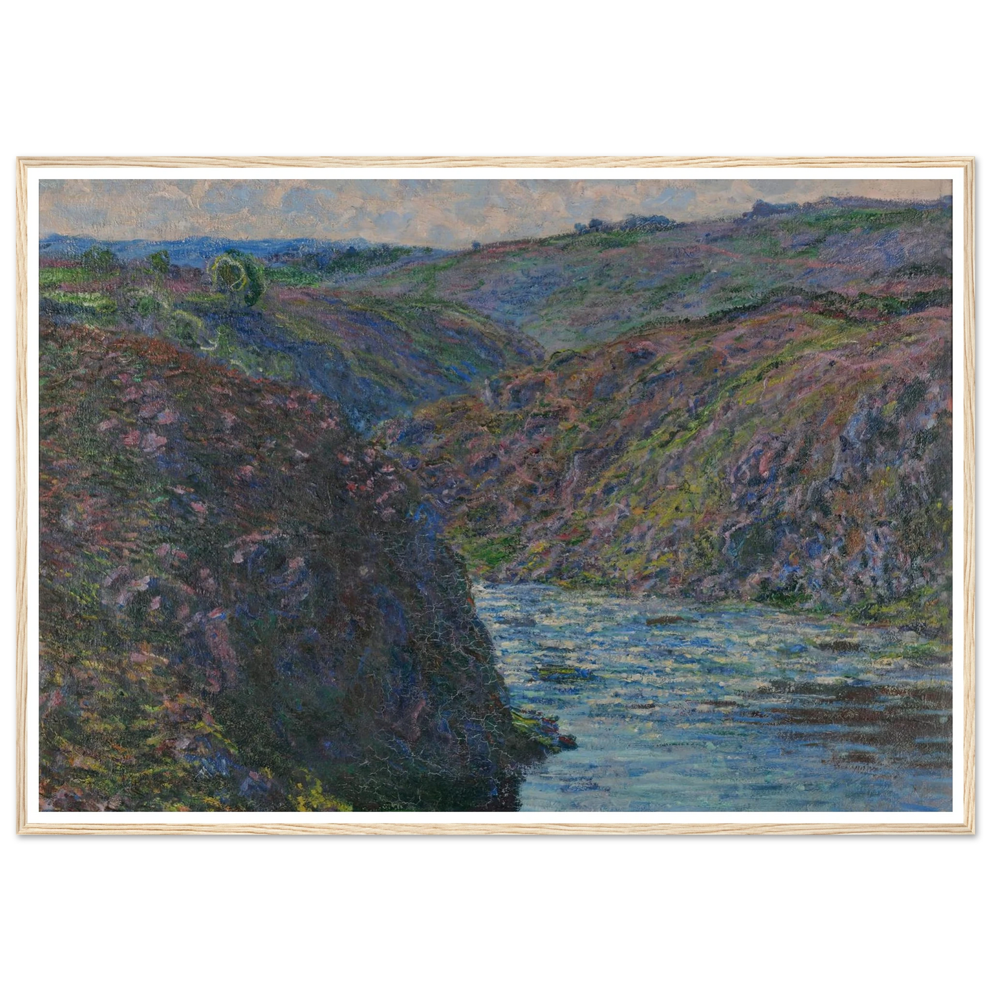 Les ravins de la Creuse (1889) Art Print | Claude Monet - Framed Poster - 30x40 cm / 12x16″ - Black frame
