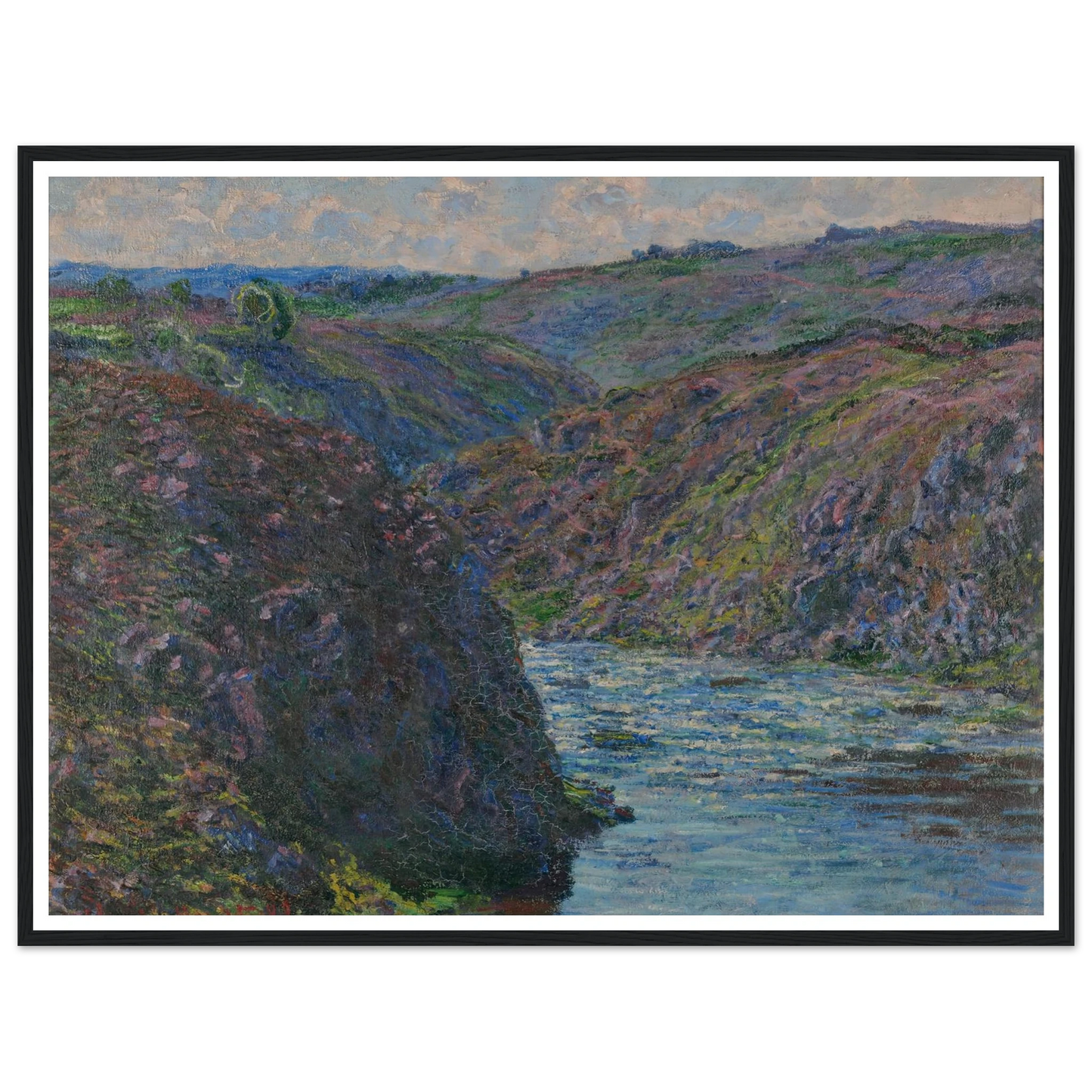 Les ravins de la Creuse (1889) Art Print | Claude Monet - Framed Poster - 30x40 cm / 12x16″ - Black frame
