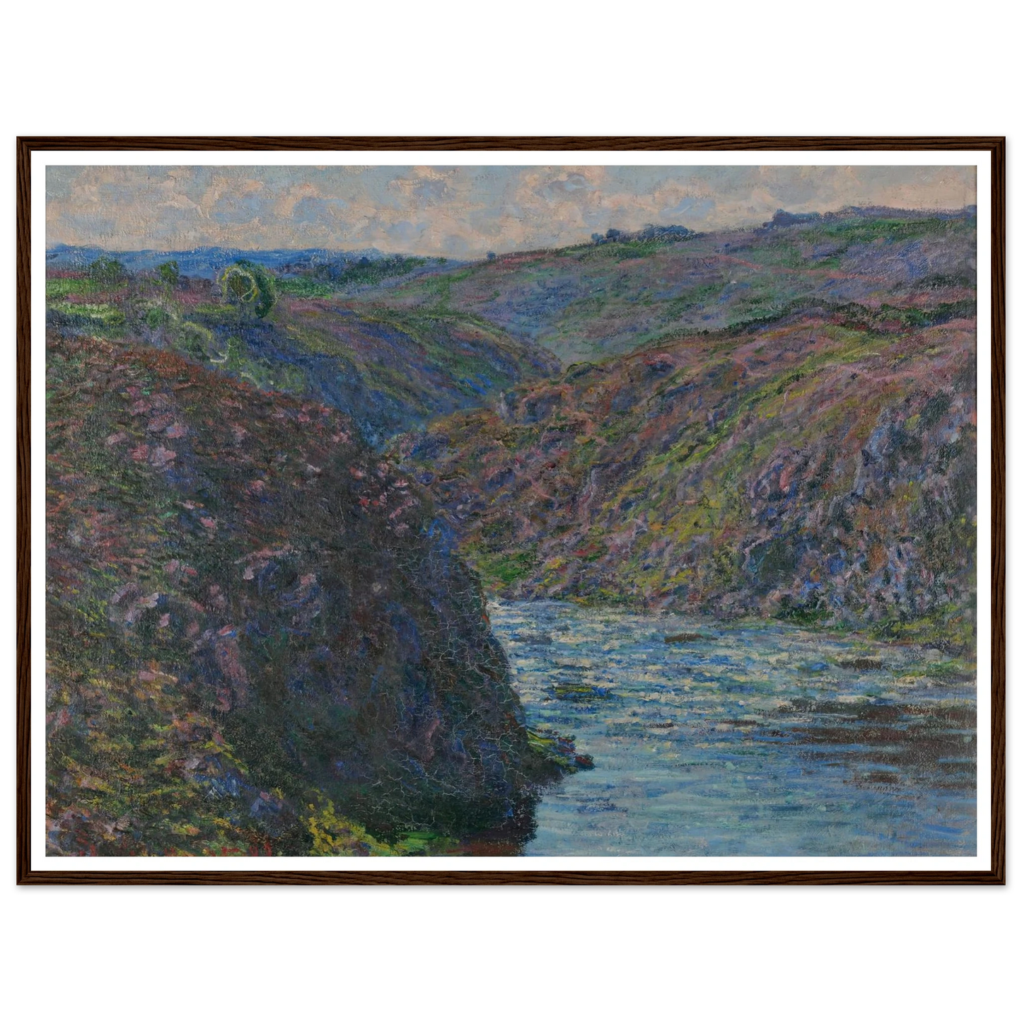 Les ravins de la Creuse (1889) Art Print | Claude Monet - Framed Poster - 30x40 cm / 12x16″ - Black frame