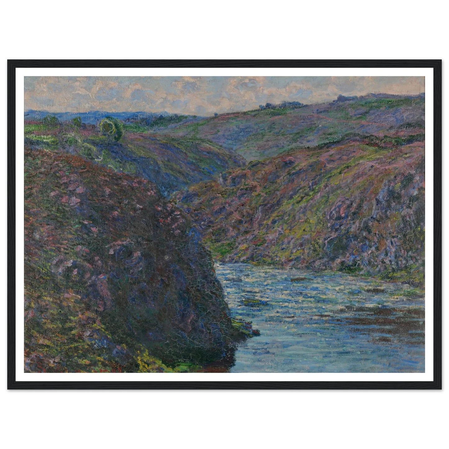 Les ravins de la Creuse (1889) Art Print | Claude Monet - Framed Poster - 30x40 cm / 12x16″ - Black frame