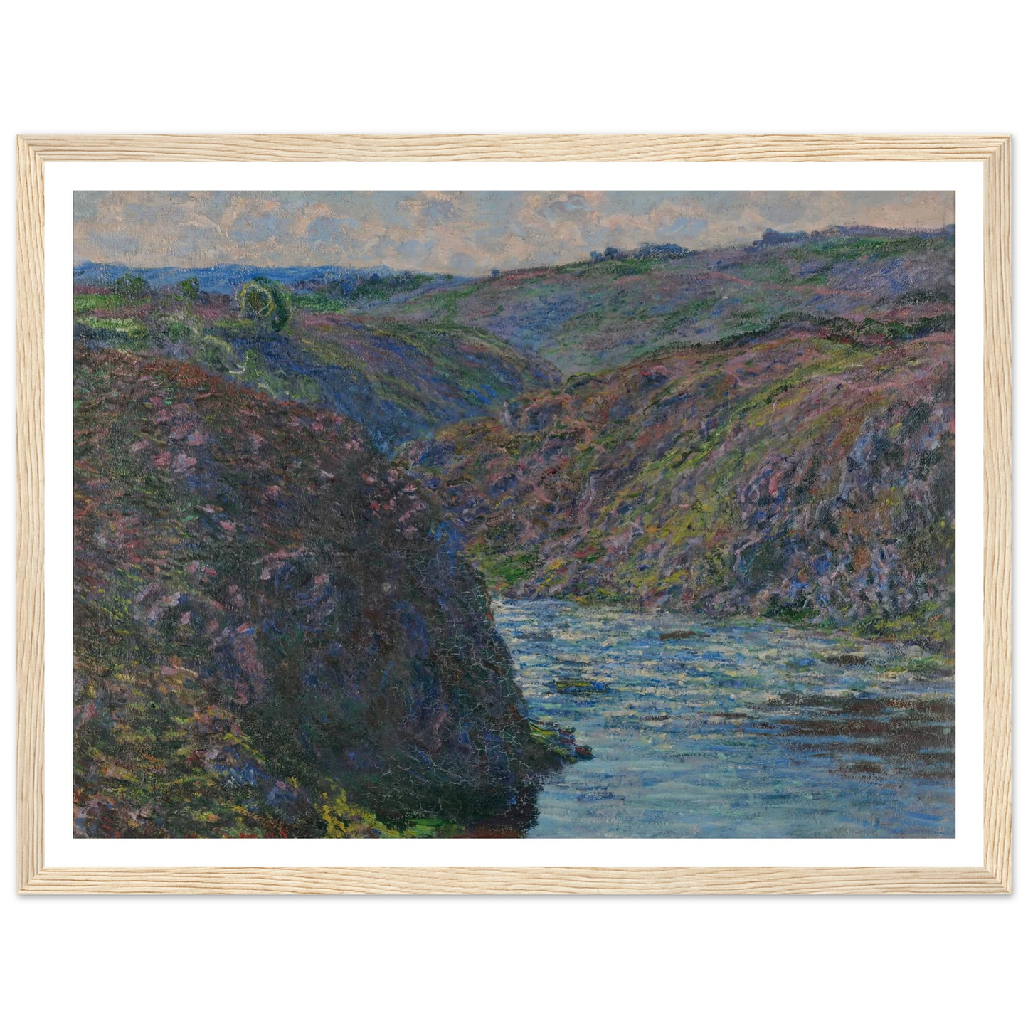Les ravins de la Creuse (1889) Art Print | Claude Monet - Framed Poster - 30x40 cm / 12x16″ - Black frame