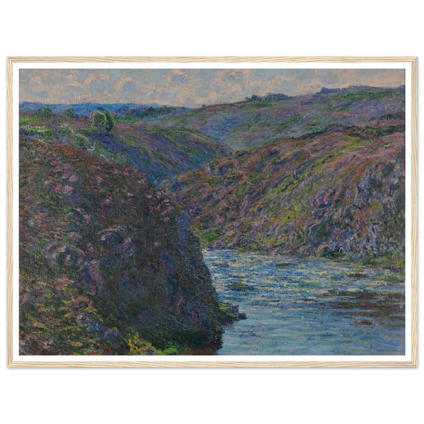 Les ravins de la Creuse (1889) Art Print | Claude Monet - Framed Poster - 30x40 cm / 12x16″ - Black frame