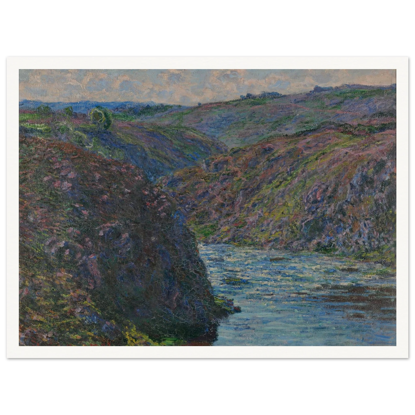 Les ravins de la Creuse (1889) Art Print | Claude Monet - Framed Poster - 30x40 cm / 12x16″ - Black frame
