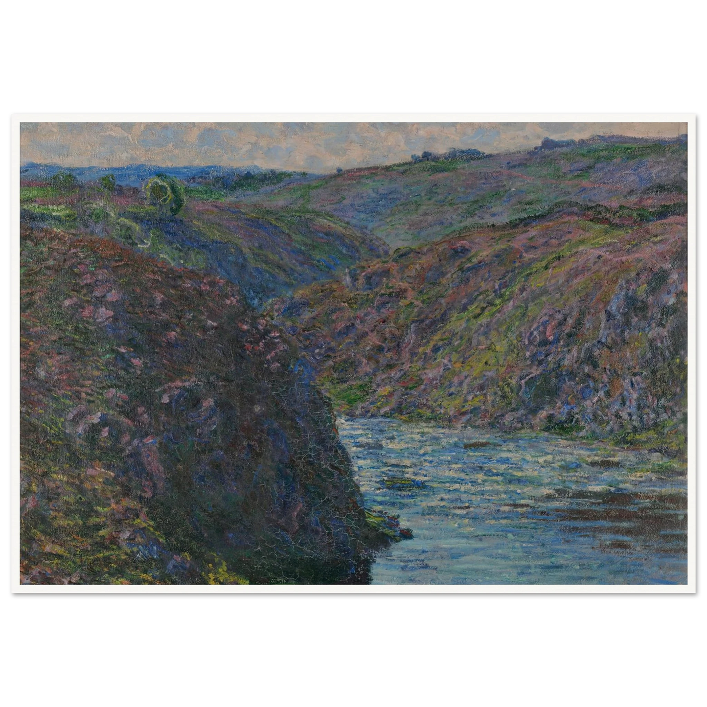 Les ravins de la Creuse (1889) Art Print | Claude Monet - Framed Poster - 30x40 cm / 12x16″ - Black frame