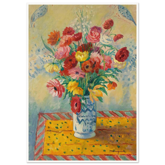 Les Renoncules (circa 1941) Art Print | Henri Manguin - Framed Poster - 30x40 cm / 12x16″ - Black frame