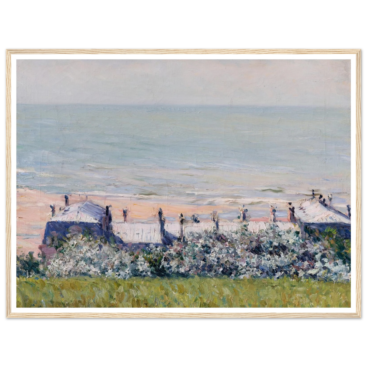 Les toits de l’Hôtel des Roches Noires, Trouville (1882) Art Print | Gustave Caillebotte - Framed Poster - 30x40 cm / 12x16″ - Black frame
