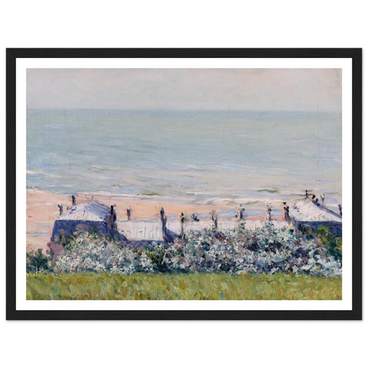 Les toits de l’Hôtel des Roches Noires, Trouville (1882) Art Print | Gustave Caillebotte - Framed Poster - 30x40 cm / 12x16″ - Black frame