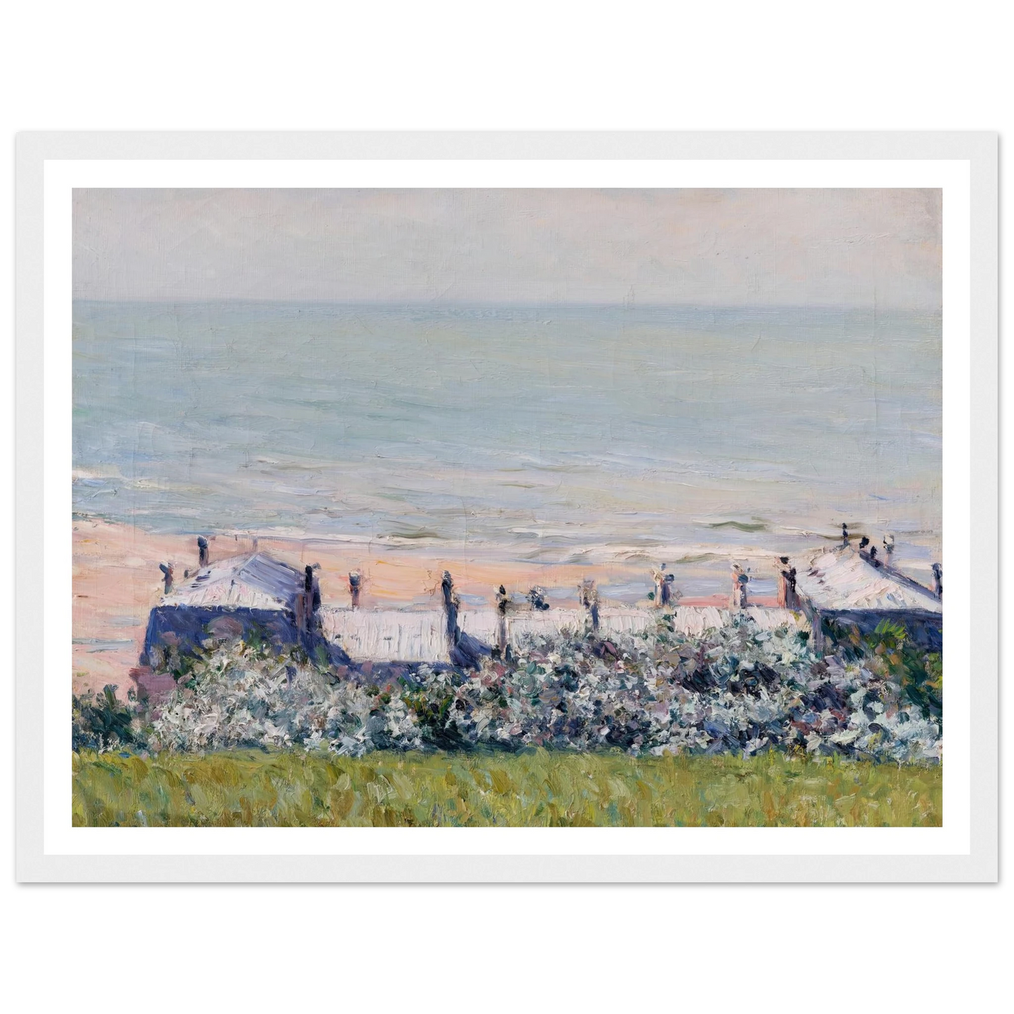 Les toits de l’Hôtel des Roches Noires, Trouville (1882) Art Print | Gustave Caillebotte - Framed Poster - 30x40 cm / 12x16″ - Black frame