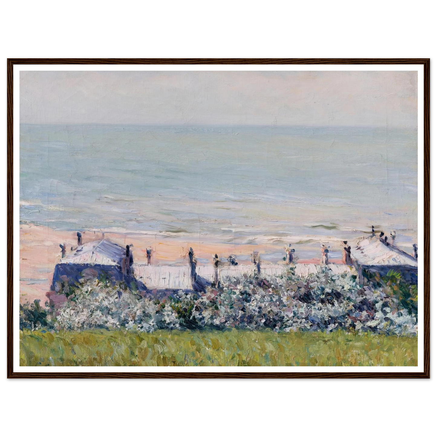 Les toits de l’Hôtel des Roches Noires, Trouville (1882) Art Print | Gustave Caillebotte - Framed Poster - 30x40 cm / 12x16″ - Black frame