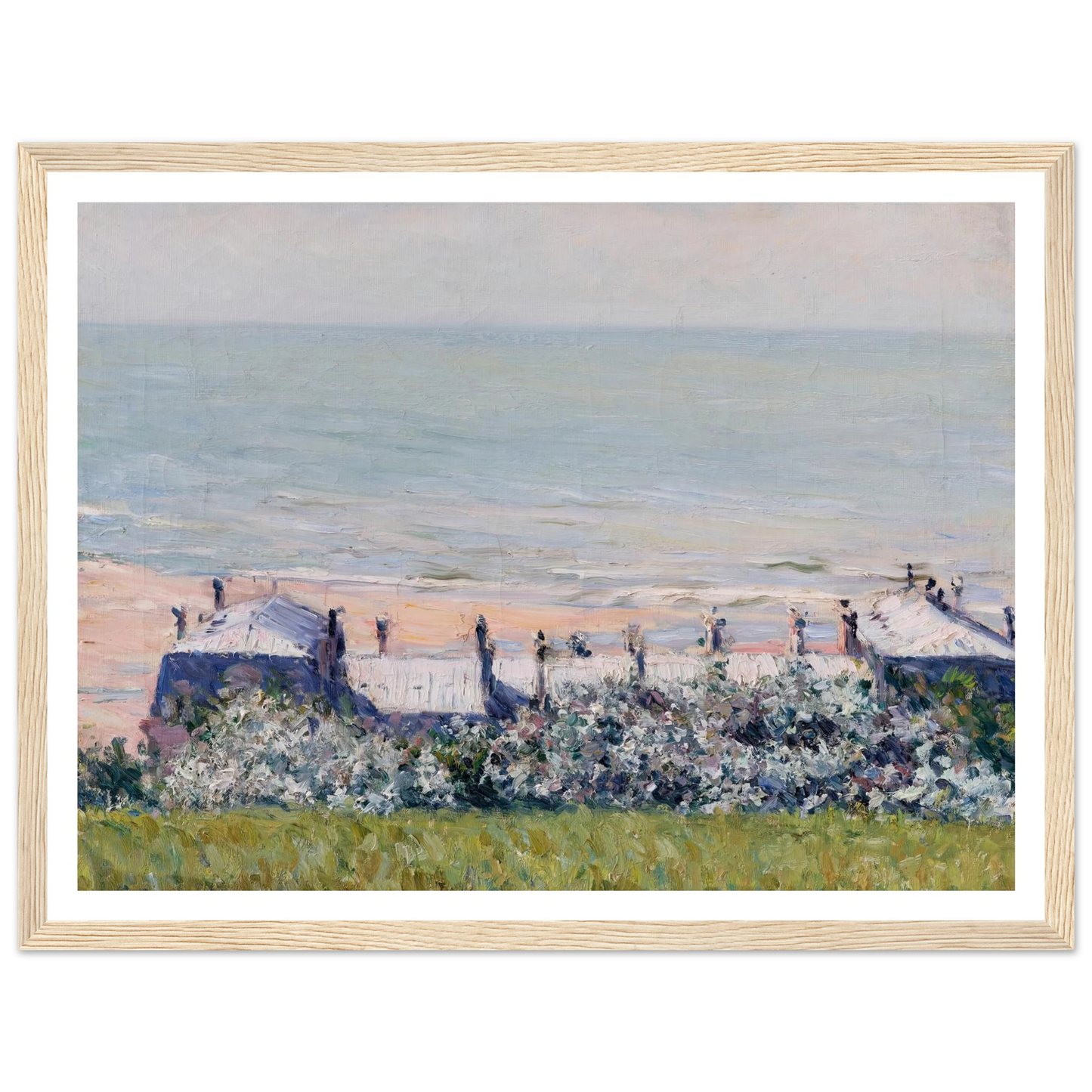 Les toits de l’Hôtel des Roches Noires, Trouville (1882) Art Print | Gustave Caillebotte - Framed Poster - 30x40 cm / 12x16″ - Black frame