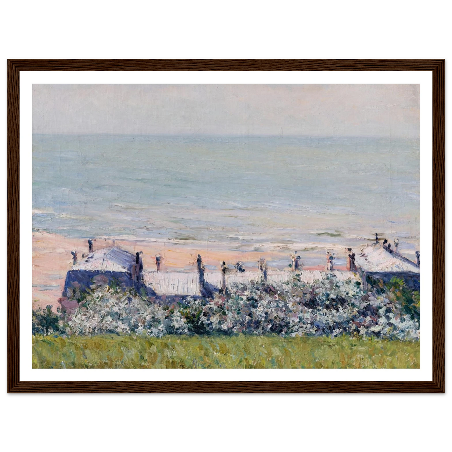 Les toits de l’Hôtel des Roches Noires, Trouville (1882) Art Print | Gustave Caillebotte - Framed Poster - 30x40 cm / 12x16″ - Black frame